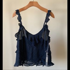 NWT ICONS Objects of Devotion Ruffle Teddy Cami